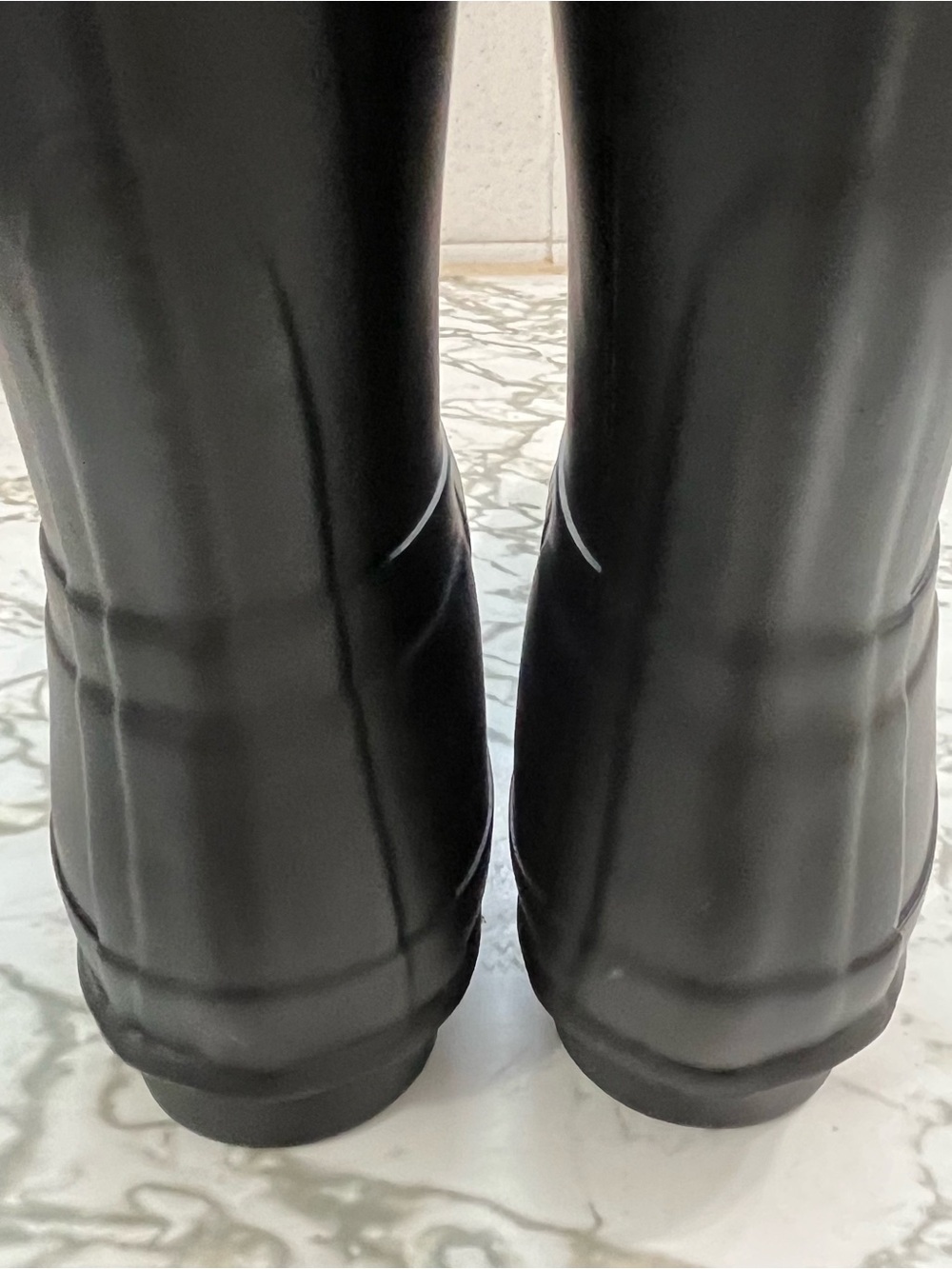 Hunter Original Tall Colorblock Rain Boots Black Red Two Tone Womens 6 / Men 5 - Picture 7 of 9